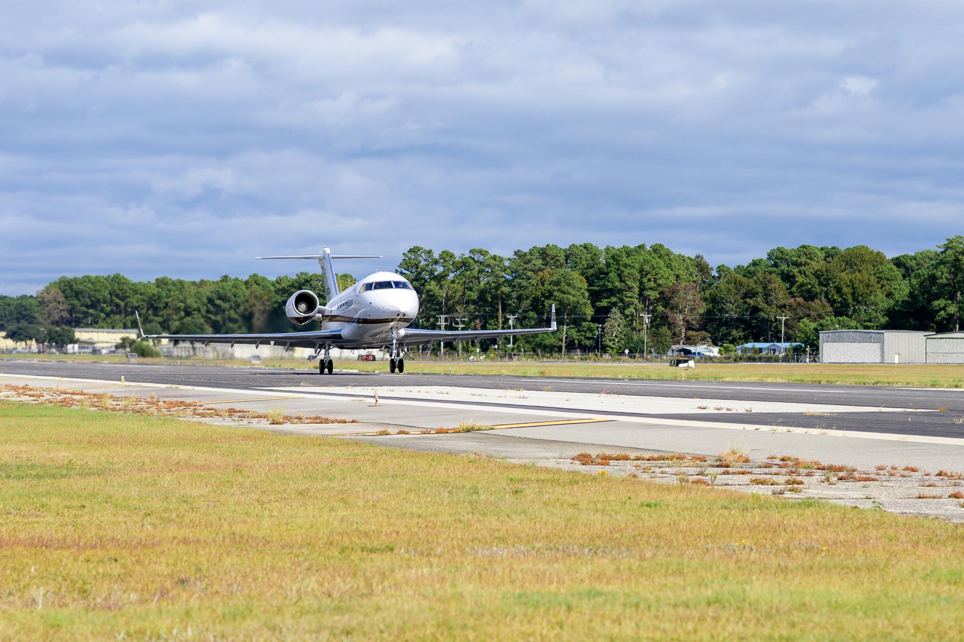 An airplane at the Dare County Regional Airport