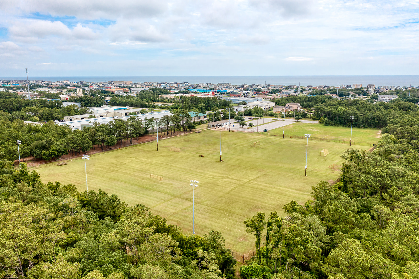 Aerial image of a soccer field