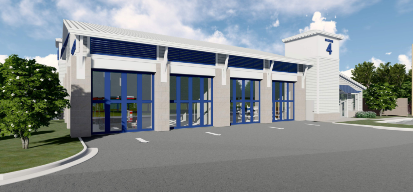 Rendering of the Southern Shores EMS Station 4 building.