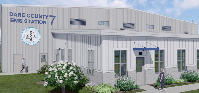 Rendering of the EMS Station 7 building.