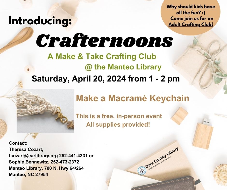 Manteo Library crafts adult program