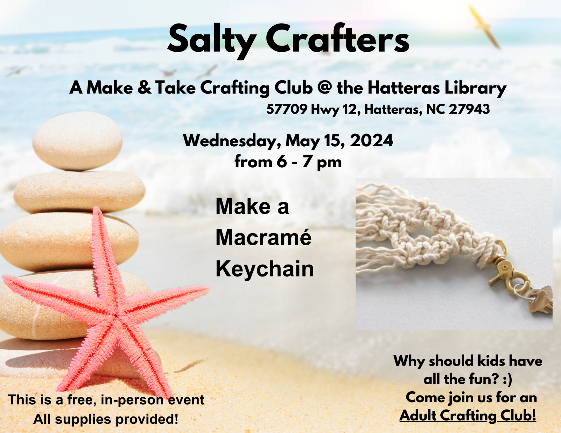 Salty Crafters Hatteras Library Crafting Club