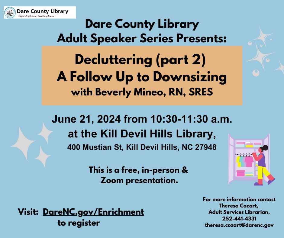 Decluttering with Beverly Mineo at KDH Library