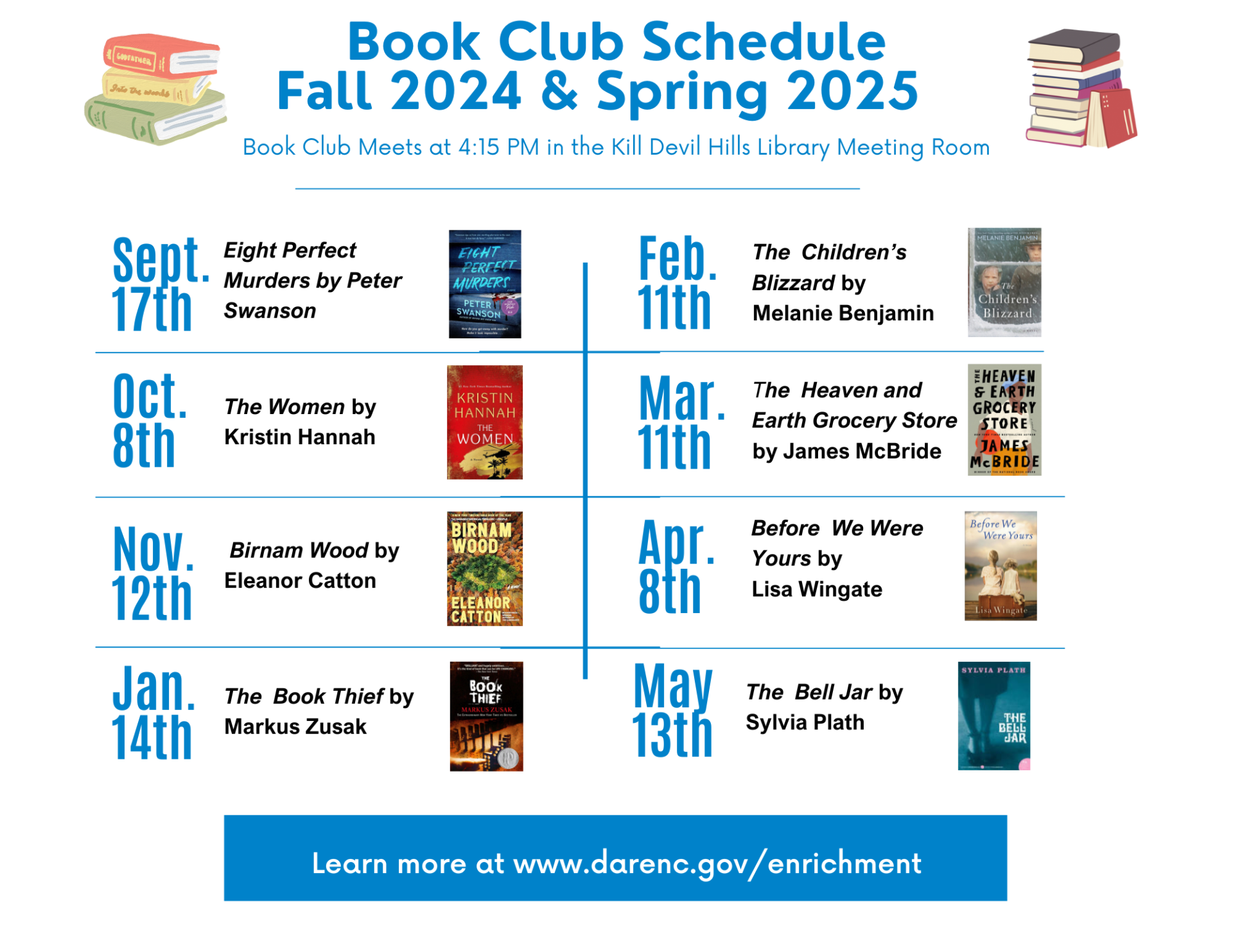 KDH 24-25 Book Club Schedule