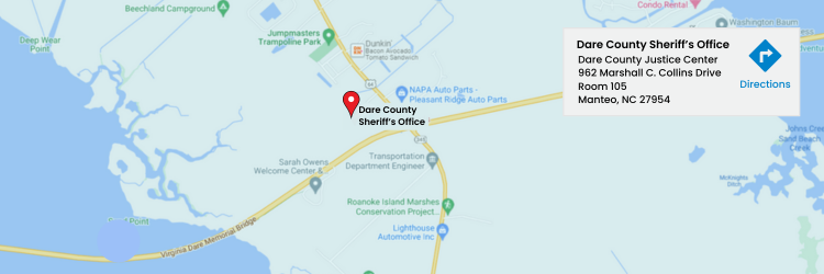 Google Maps image of the location for the Dare County Sheriff's Office.