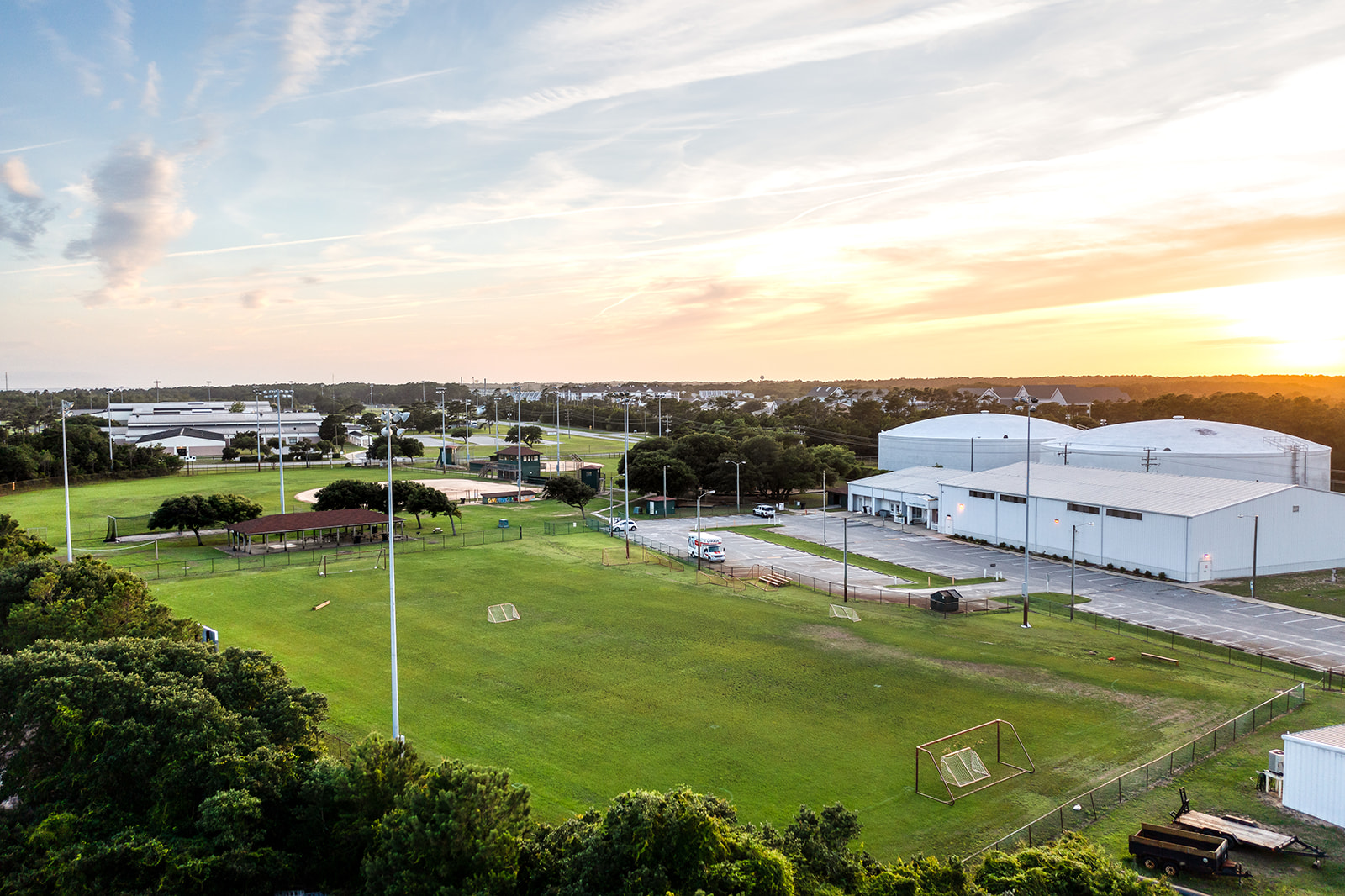 Aerial image of a football and/or soccer field.