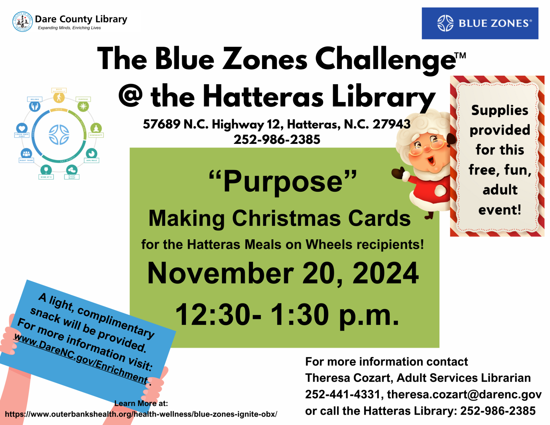 11.20.24 The Blue Zones Challenge @ the Hatteras Library